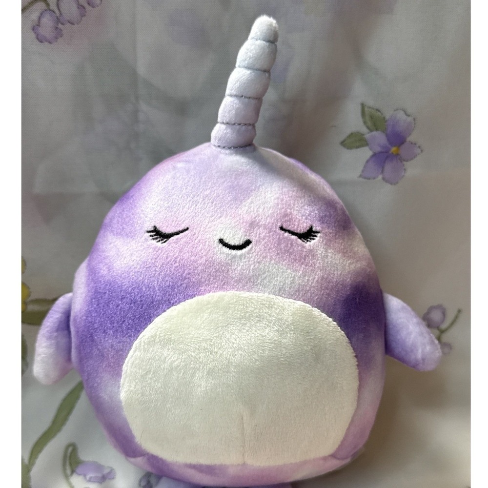 Squishmallows Nabila Tie-Dye‎ Narwhal 6" Plush Stuffed Toy